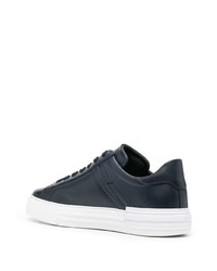 dunkelblaue Leder niedrige Sneakers von Hogan