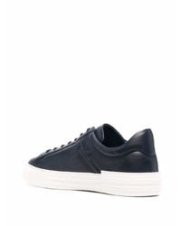 dunkelblaue Leder niedrige Sneakers von Hogan