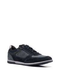 dunkelblaue Leder niedrige Sneakers von Geox