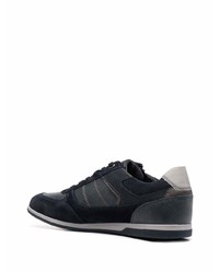 dunkelblaue Leder niedrige Sneakers von Geox