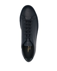 dunkelblaue Leder niedrige Sneakers von Common Projects