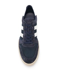 dunkelblaue Leder niedrige Sneakers von Hogan