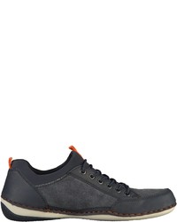 dunkelblaue Leder niedrige Sneakers von Rieker