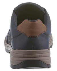 dunkelblaue Leder niedrige Sneakers von Rieker