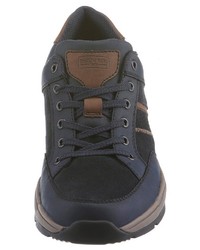 dunkelblaue Leder niedrige Sneakers von Rieker