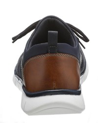 dunkelblaue Leder niedrige Sneakers von Rieker