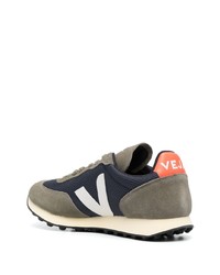 dunkelblaue Leder niedrige Sneakers von Veja