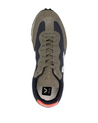 dunkelblaue Leder niedrige Sneakers von Veja