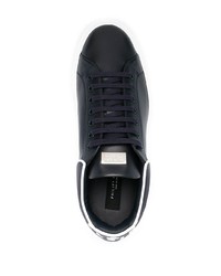 dunkelblaue Leder niedrige Sneakers von Philipp Plein