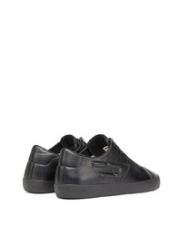 dunkelblaue Leder niedrige Sneakers von Diesel