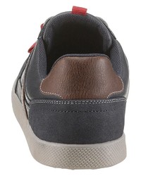 dunkelblaue Leder niedrige Sneakers von S.OLIVER RED LABEL