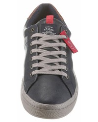 dunkelblaue Leder niedrige Sneakers von S.OLIVER RED LABEL