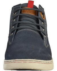 dunkelblaue Leder niedrige Sneakers von S.OLIVER RED LABEL