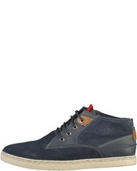 dunkelblaue Leder niedrige Sneakers von S.OLIVER RED LABEL