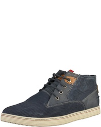 dunkelblaue Leder niedrige Sneakers von S.OLIVER RED LABEL