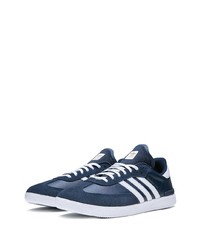 dunkelblaue Leder niedrige Sneakers von adidas