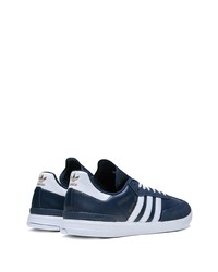 dunkelblaue Leder niedrige Sneakers von adidas