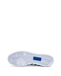 dunkelblaue Leder niedrige Sneakers von adidas