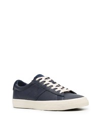 dunkelblaue Leder niedrige Sneakers von Polo Ralph Lauren