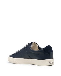 dunkelblaue Leder niedrige Sneakers von Polo Ralph Lauren