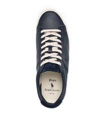 dunkelblaue Leder niedrige Sneakers von Polo Ralph Lauren