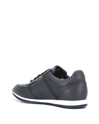 dunkelblaue Leder niedrige Sneakers von Baldinini