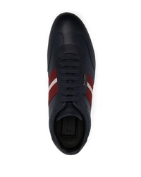 dunkelblaue Leder niedrige Sneakers von Bally