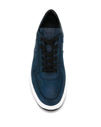 dunkelblaue Leder niedrige Sneakers von Tod's