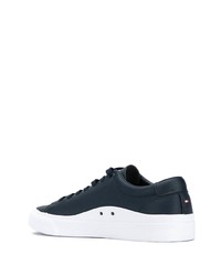 dunkelblaue Leder niedrige Sneakers von Tommy Hilfiger