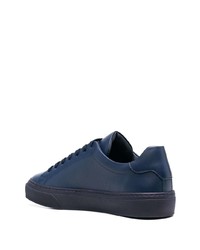 dunkelblaue Leder niedrige Sneakers von Philipp Plein