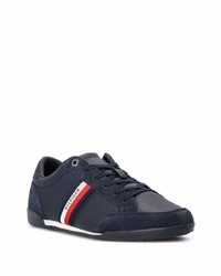 dunkelblaue Leder niedrige Sneakers von Tommy Hilfiger