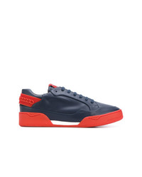 dunkelblaue Leder niedrige Sneakers von Stella McCartney