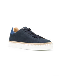 dunkelblaue Leder niedrige Sneakers von Hogan