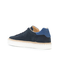 dunkelblaue Leder niedrige Sneakers von Hogan