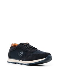 dunkelblaue Leder niedrige Sneakers von Bugatti