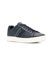 dunkelblaue Leder niedrige Sneakers von Ps By Paul Smith