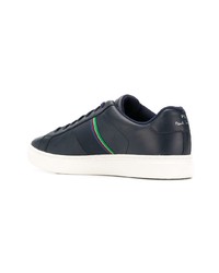 dunkelblaue Leder niedrige Sneakers von Ps By Paul Smith