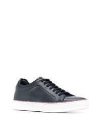 dunkelblaue Leder niedrige Sneakers von Paul Smith