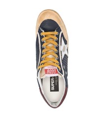 dunkelblaue Leder niedrige Sneakers von Golden Goose