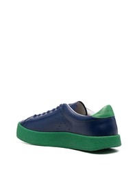 dunkelblaue Leder niedrige Sneakers von Kenzo