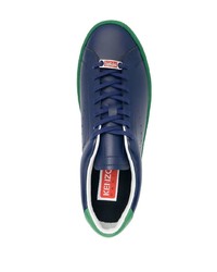 dunkelblaue Leder niedrige Sneakers von Kenzo