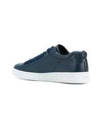 dunkelblaue Leder niedrige Sneakers von Kenzo