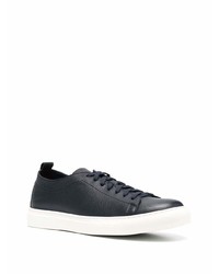 dunkelblaue Leder niedrige Sneakers von Henderson Baracco