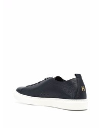 dunkelblaue Leder niedrige Sneakers von Henderson Baracco