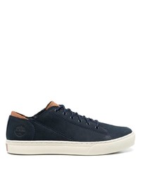 dunkelblaue Leder niedrige Sneakers von Timberland