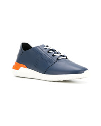 dunkelblaue Leder niedrige Sneakers von Tod's