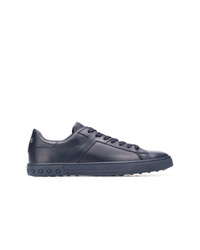 dunkelblaue Leder niedrige Sneakers von Tod's