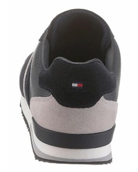 dunkelblaue Leder niedrige Sneakers von Tommy Hilfiger