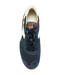 dunkelblaue Leder niedrige Sneakers von Diadora