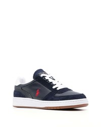 dunkelblaue Leder niedrige Sneakers von Polo Ralph Lauren